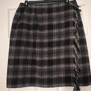 Vintage Marsh Landing Black and Gray Plaid Pencil Skirt, size 12
